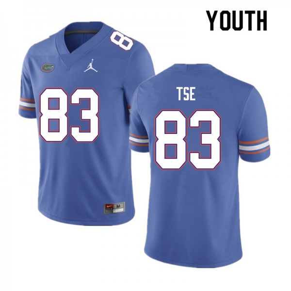 Youth #83 Joshua Tse Florida Gators College Football Jerseys Blue